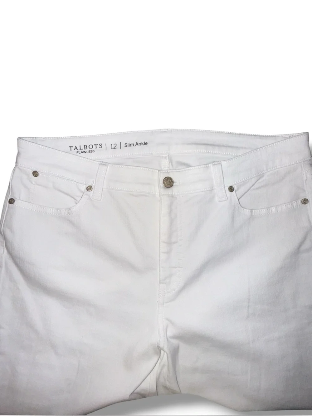 TALBOTS Flawless Slim Ankle Jeans - Women’s 12 White